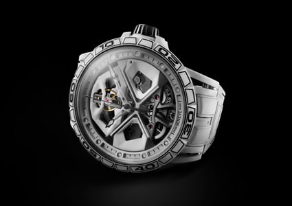 EXCALIBUR SPIDER系列 Huracàn White Ceramic Composite Fiber 45mm