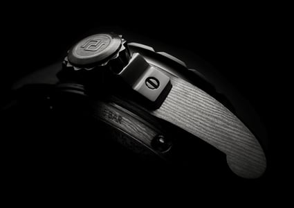 Knights of the Round Table Damascus Titanium watch detail