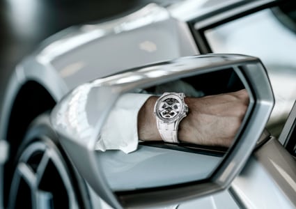 EXCALIBUR SPIDER系列 Huracàn White Ceramic Composite Fiber 45mm