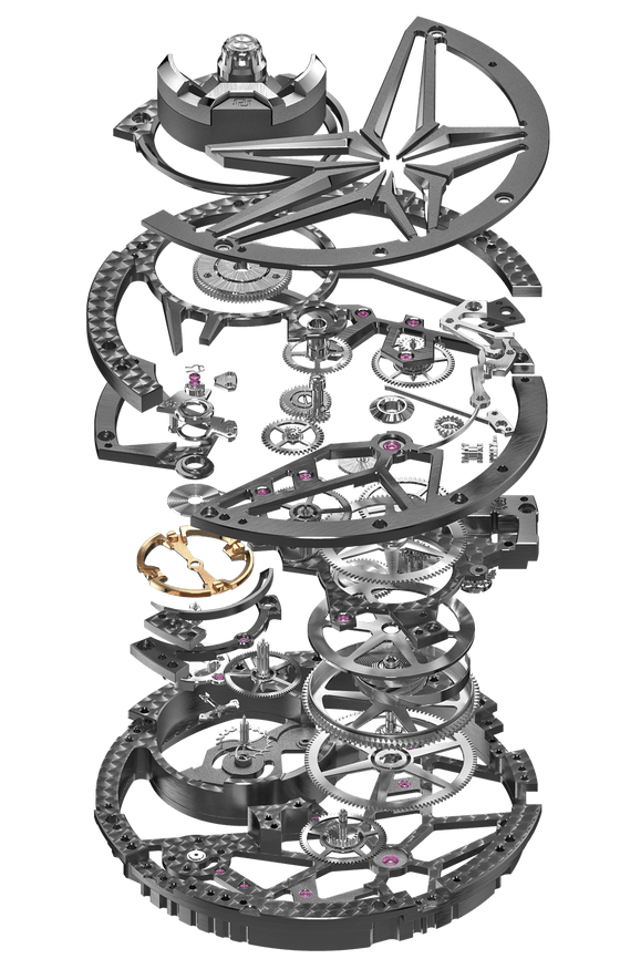 Roger Dubuis 720SQ caliber explosed view