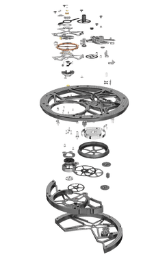 RD509SQ - 镂空飞行陀飞轮机芯