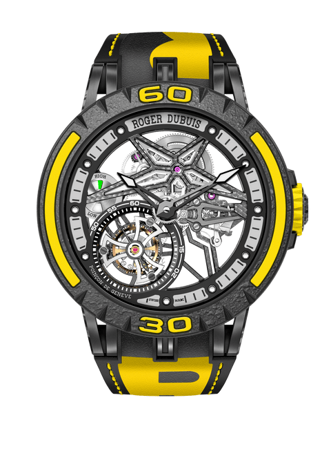 Excalibur Spider Pirelli Black DLC Titanium 45mm yellow