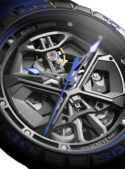 Excalibur Spider Huracán Black DLC Titanium 45mm front