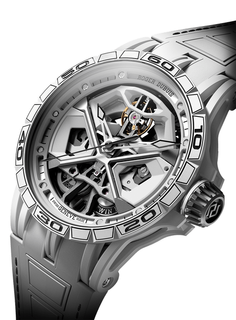 Excalibur Spider Huracán White Ceramic Composite Fiber 45mm