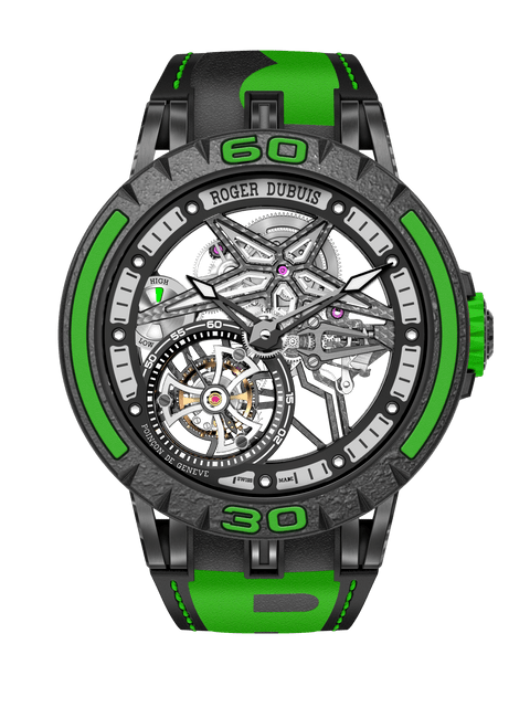 Excalibur Spider Pirelli Black DLC Titanium 45mm green