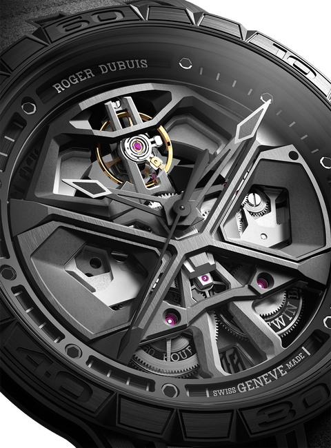 Excalibur Spider Huracán Black DLC Titanium 45mm Front