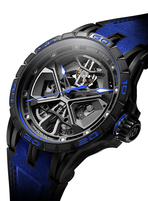 Excalibur Spider Huracán Black DLC Titanium 45mm Front