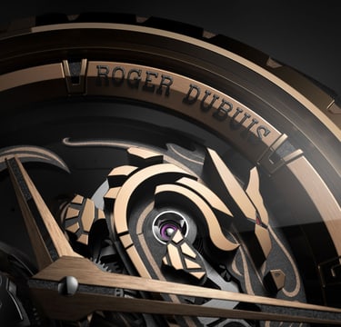 Close up of the Dragon on the Excalibur Monotourbillon EX1111